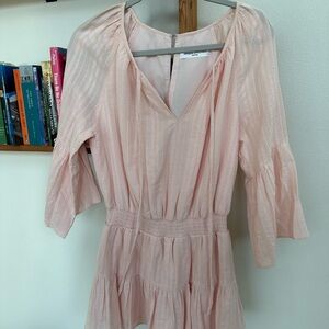 Amanda Uprichard Blush Pink Peplum romper